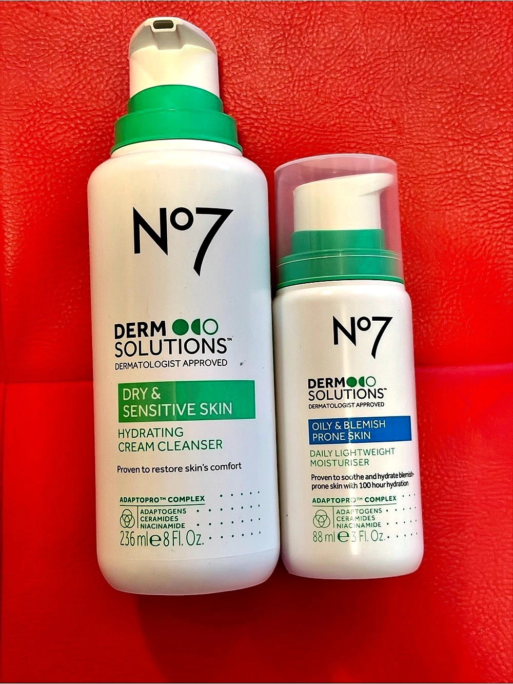 No7 Derm Solutions Cleanser & Moisturizer Duo Cleanser & Moisturizer Set NWT